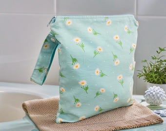 Daisy Small Wet bag, zippered bag, diaper bag, waterproof bag