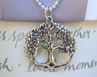 Tree of Life necklace, Sterling silver with 18 inch chain