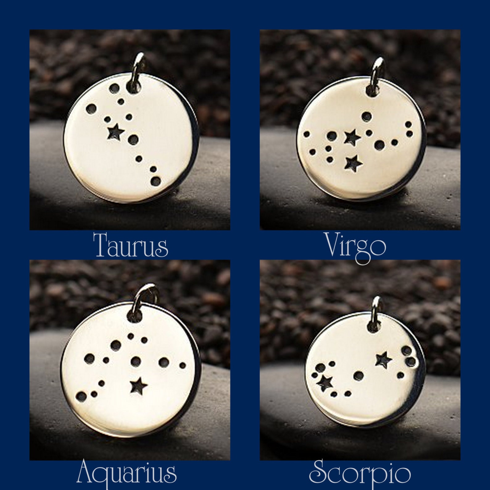Zodiac constellation pendant Clearance