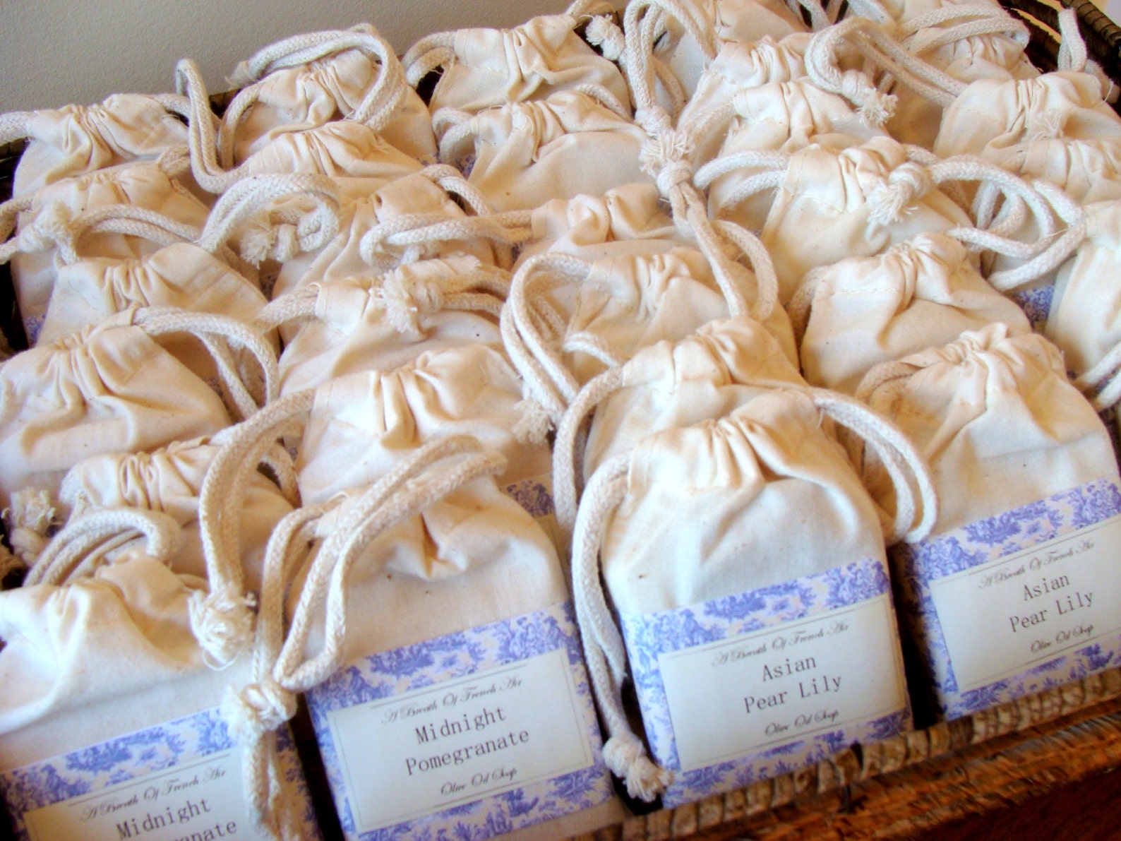 Wedding Soap Favors 48 Full Sized Bars Mulin Bags Custom Etsy