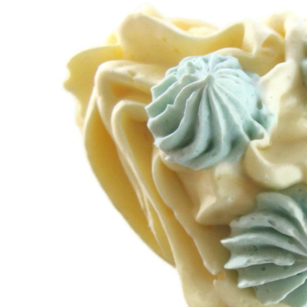 Heart Cupcake  Soap Lemongrass Natural Cold Process Made by Scratch Gift for Her