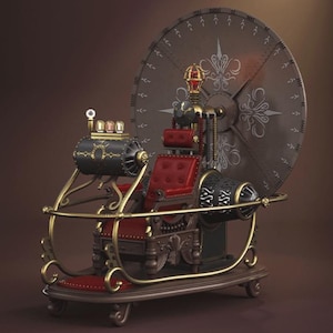 1960 Time Machine Replica,Time Trave desk decor, Steampunk lamp