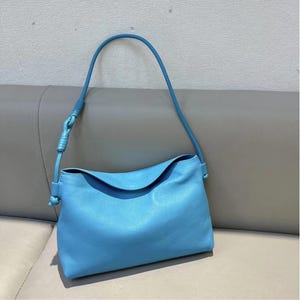 Minimal Tote Bag, Genuine Leather Shoulder Bag, Classic Design Handbag