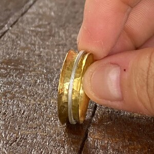 spinner ring, fidget jewelry, hand forged