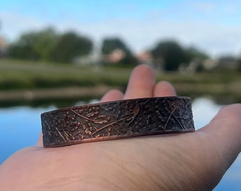 armband i koppar, handsmidet