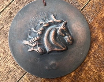 Horse Ornaments, Horse Christmas ornament, horse decor, Horse lovers Gifts, rustic decor, Hand Forged, single ornament