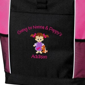 Personalized Embroidered Kids Tote Bag: Grandma&#39;s House Overnight Bag