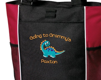 Personalized Going to Grandma's, Nana's, Mimis, Grandma and Grandpa's Nana and Papa's Kids Overnight Tote Bag Embroidered