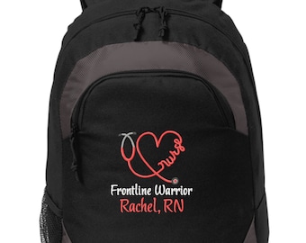 personalized nurse backpack