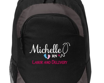 personalized nurse backpack