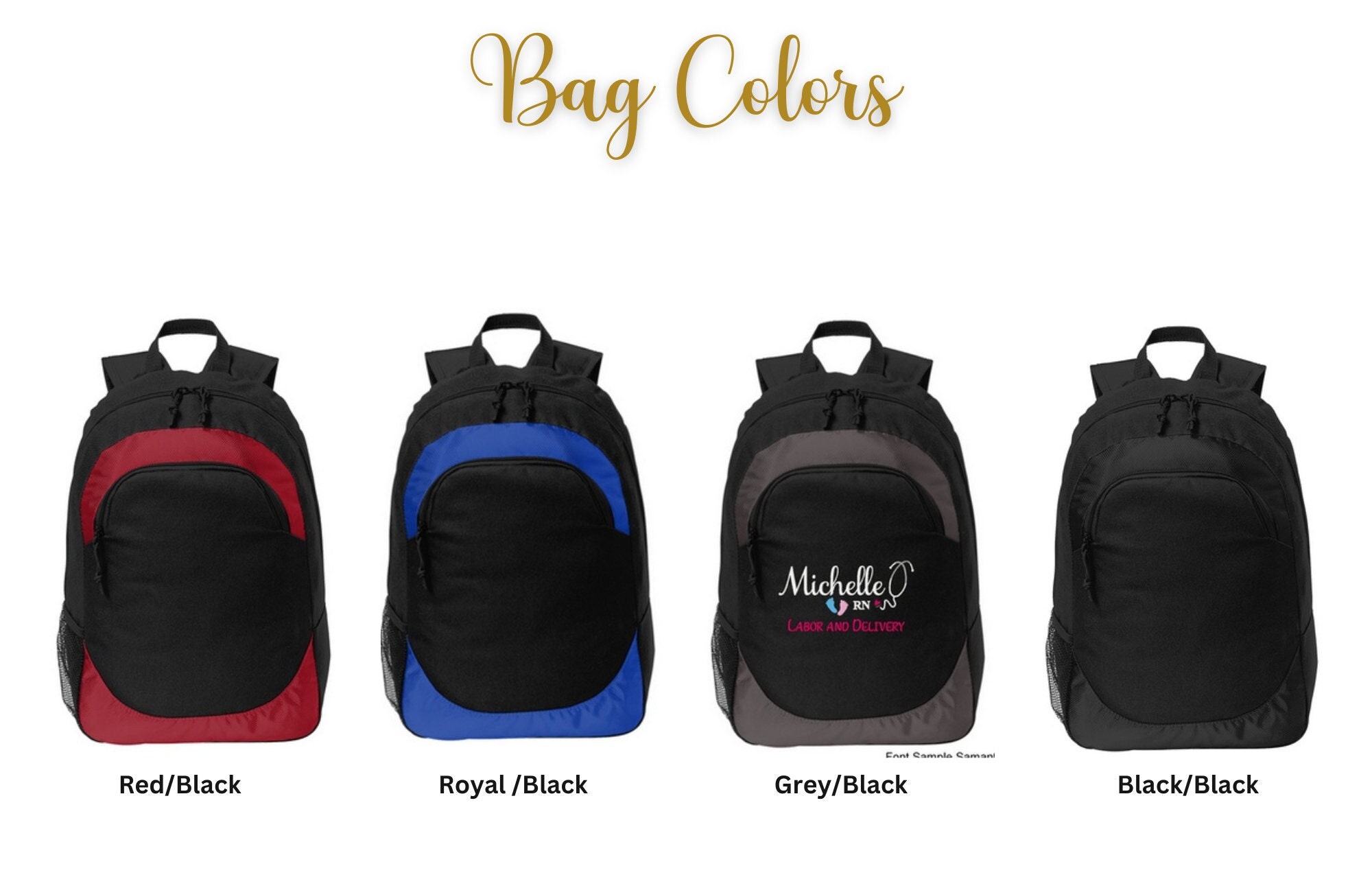 Personalized Nurse Backpack Custom Embroidered Radiology Respiratory Paramedic NICU CNA LPN Medic Nurse Student Grad Gift Etsy