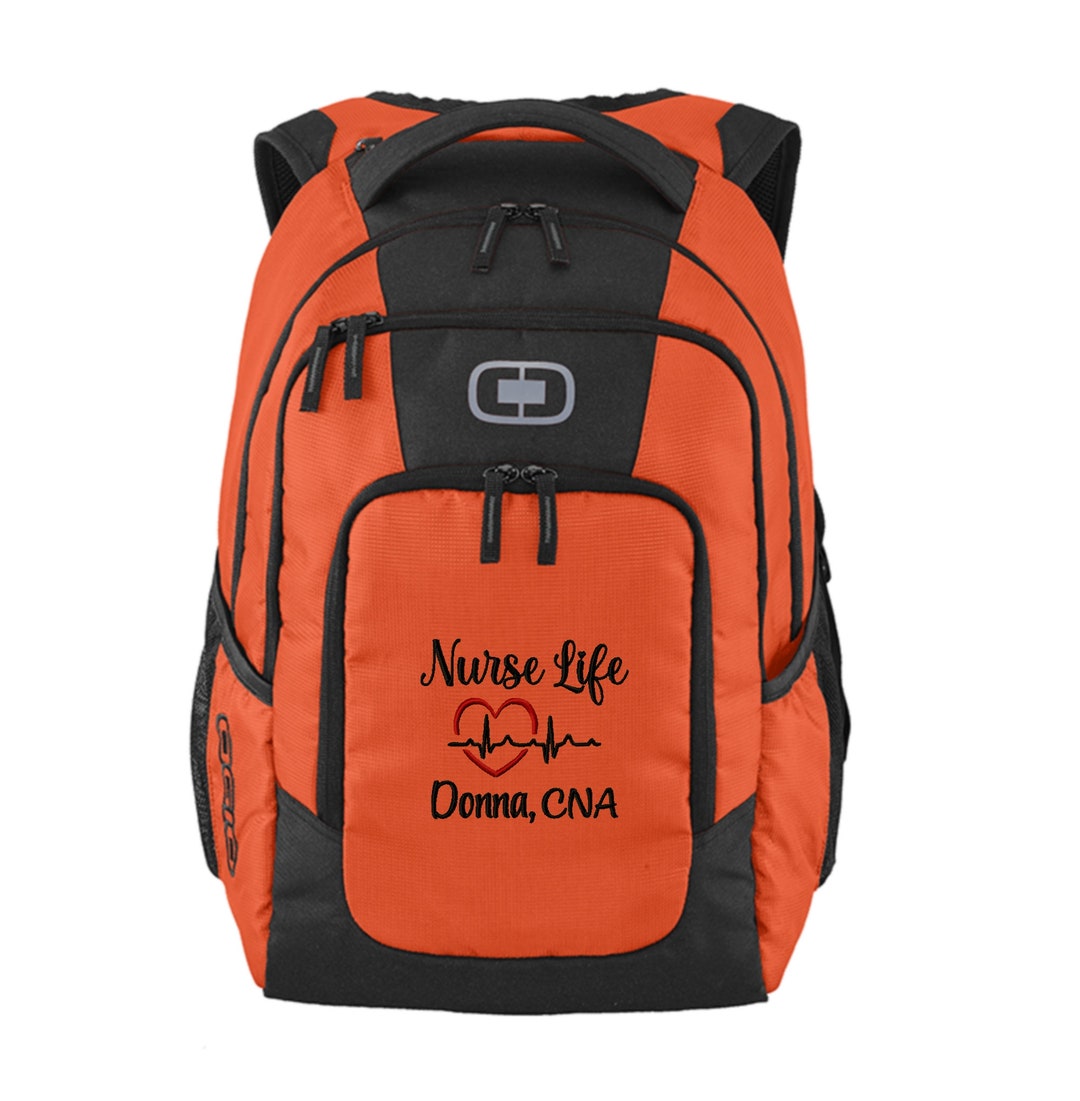 Personalized Nurse Heart Love Backpack Heart Stethoscope Respiratory