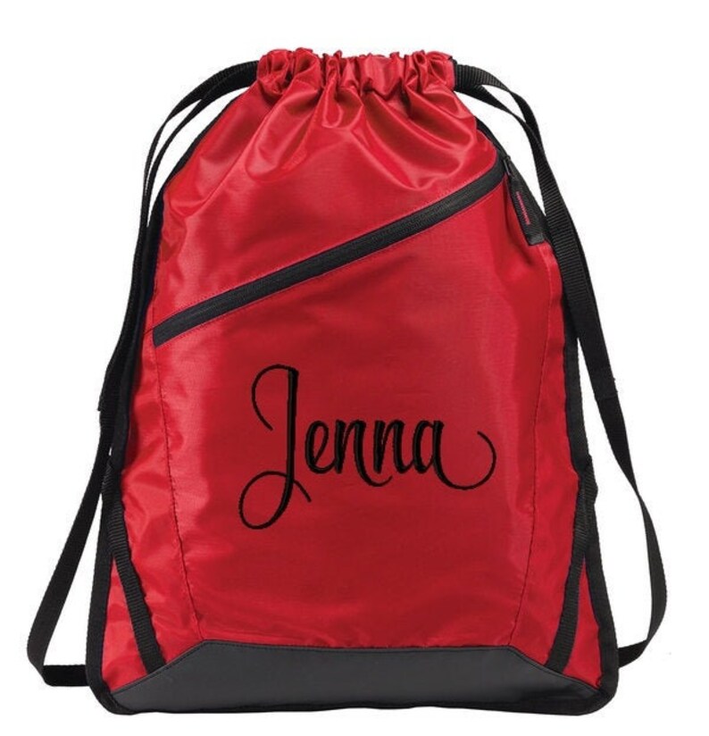 Custom Embroidered Personalized Cinch Pack Bag Tote Drawstring Etsy