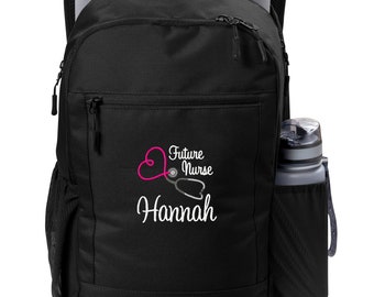 Personalized Nurse Backpack: Embroidered Medical Student Gift
