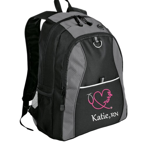 Personalized Nurse Heart Love Backpack Handbag Heart Etsy