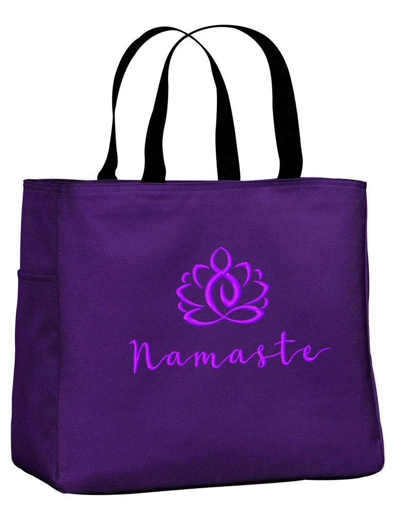 Namaste Meditation Yoga Tote Bag Embroidered OM OHM AUM Etsy