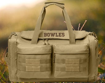 Bolsa de lona táctica personalizada: bolsa grande para equipo militar, con bordado personalizado