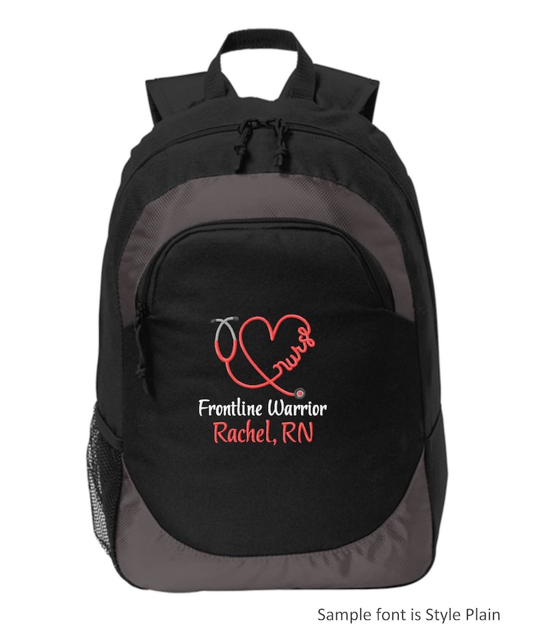 Personalized Nurse Heart Love Backpack Frontline Hero Warrior Etsy