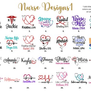 Personalized Nurse Backpack Custom Embroidered Heart Stethoscope RN CNA LPN Respiratory Therapist Medic Nursing Student Graduation Gift image 5