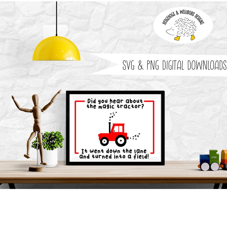 Tractor Humor Stickers SVG & PNG Tractor Joke, Cute SVG, Funny Great for Clothing, Wall Art ...