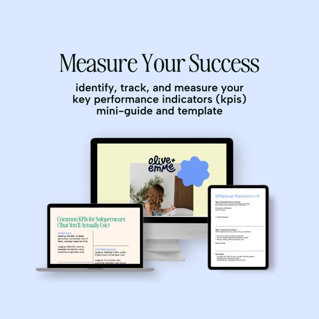 Kpi Development Worksheets Measure Your Success: Master Your KPI Mini-guide and Worksheet, Metrics ...