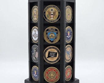 Hexagonal Challenge Coin Display Stand – Stackable Holder for First Responders, Military, Police