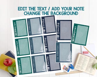 Lunch Box Notes For Boys, Lunch Box Notes Printable, Lunch Box Notes for Kids, Canva Template Lunch Box Notes, Editable Lunch Box Notes