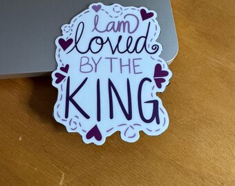 I Am Loved by the King Magnet, Christian Encouragement Gift, Faith Based Home Decor, Inspirational Christian Art