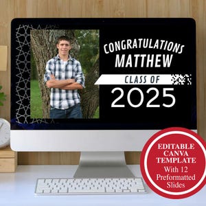 Graduation Slideshow Video, Graduation Slideshow Template 2025, Slideshow Template Canva, Canva Slideshow Template, Graduation Powerpoint