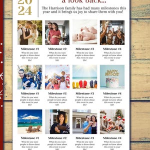 Year in Review Template, Canva Card Template, Photo Christmas Cards, Personalized Christmas Card, Merry Christmas Card Canva Template image 4