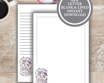 Floral writing paper printable, Floral Stationery Printables, Printable Stationary Paper, Pretty Stationery, Stationery Paper Downloads,