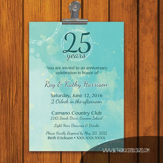 Anniversary Party / Anniversary Invite / Anniversary / Formal | Etsy