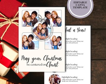 Weihnachtskarte Canva, Religiöse Weihnachtsfotokarte, Foto Weihnachtskartenvorlage, Kind ist geboren, Christliche Weihnachtsfotokarte Digital