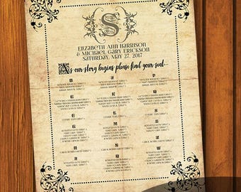 Story Book Seating Chart, Wedding Seating Chart Sign, Seating Chart Wedding, Personalized Seating Chart, Custom seating chart sign