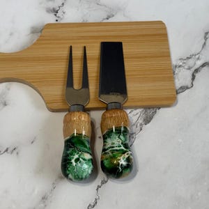 Charcuterie Utensils, Charcuterie Accessories, Cheese spreader, Hand Painted Cheese knife, Cheese Knive Cute Handles, Set of 2