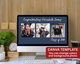 Graduation Slideshow Template 2026, Graduation Slideshow Canva, Graduation Slide Show templates, Graduation Video Slide Show