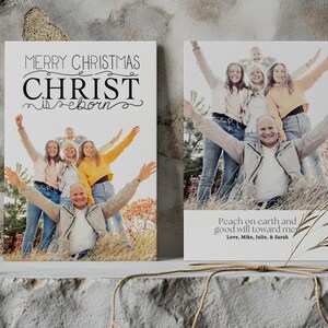 Christmas Card Canva, Holiday Photos Card, Christian Christmas Card Photo, Religious Christmas Card, Religious Photo Christmas Cards,