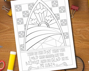 Christian Coloring Sheets, Christian Coloring Pages, Psalm 118:24, Sunday School Coloring Pages, Sunday School Coloring Sheets, Bible Verse