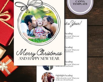 Religiöse Weihnachtsfotokarte, Weihnachtskarte Canva, Schrift Weihnachtsfotokarte, Foto-Weihnachtskartenvorlage Digital, ein Kind ist geboren