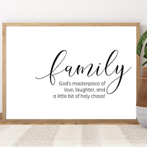 Family Wall Saying Printable, Family Quote Wall Art, Family Definition Digital Print, Family Definition 8x10, Christian Art Digital Download