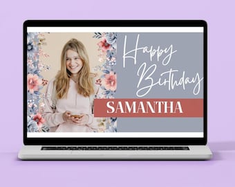 Birthday Slide Show Presentation Template, Slideshow Template Canva, Canva Slideshow Template, Birthday Slideshow Video, Birthday Powerpoint
