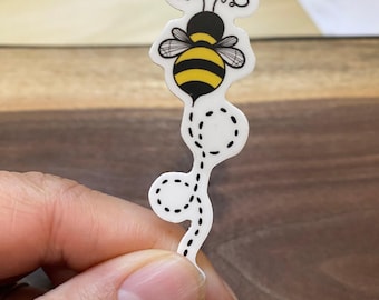 Bee Sticker, Mini Sticker, Planner Sticker, Nature Sticker, Cute Sticker, Water bottle stickers, Waterproof stickers, vinyl Sticker