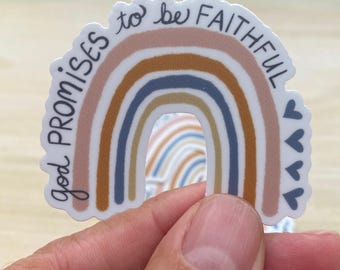 God Promises to Be Faithful Magnet, Christian Encouragement Gift, Religious Based Home Decor, Inspirational Scripture Magnet