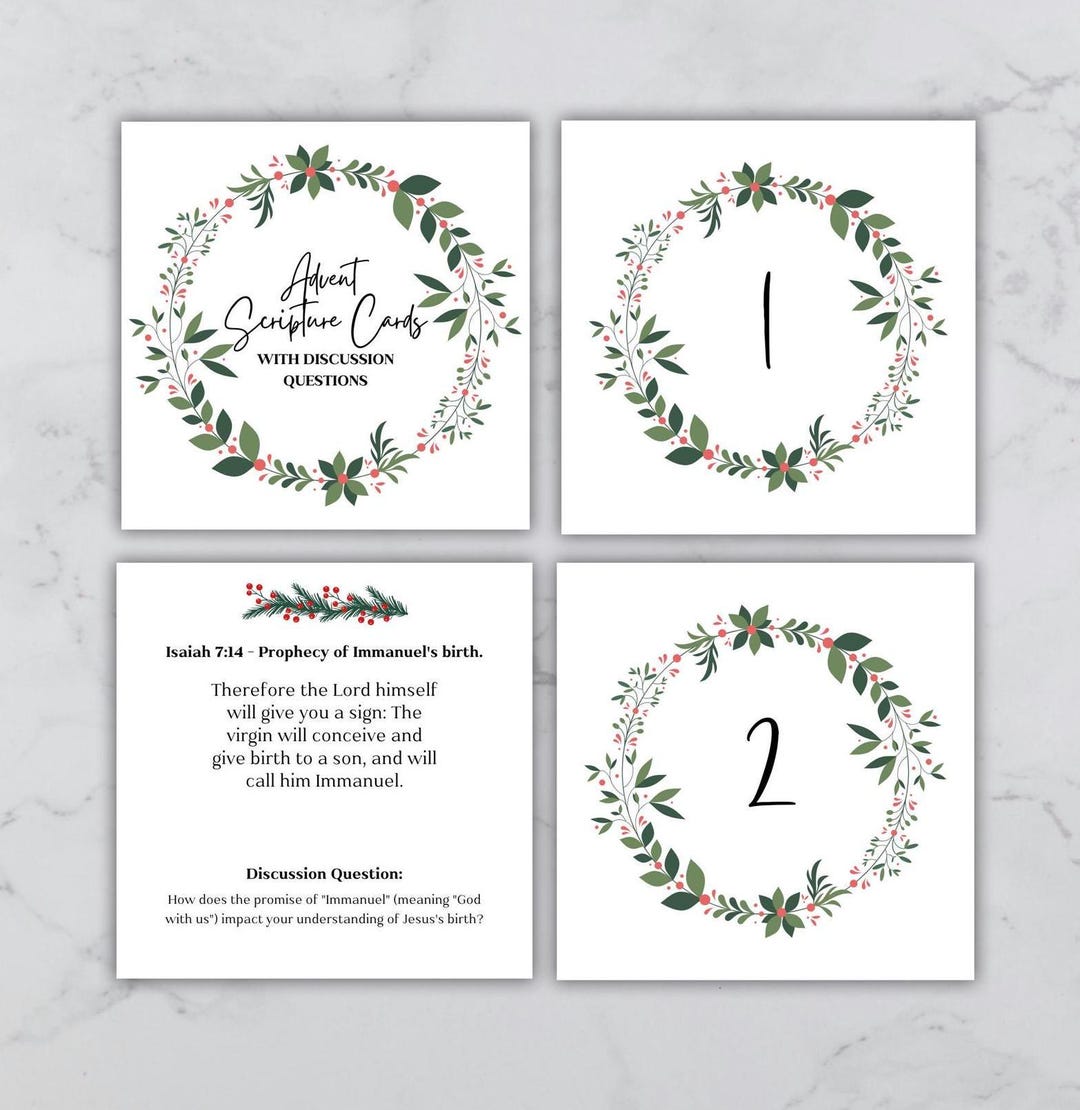 Printable Advent Verses, Printable Advent Devotional for Kids ...