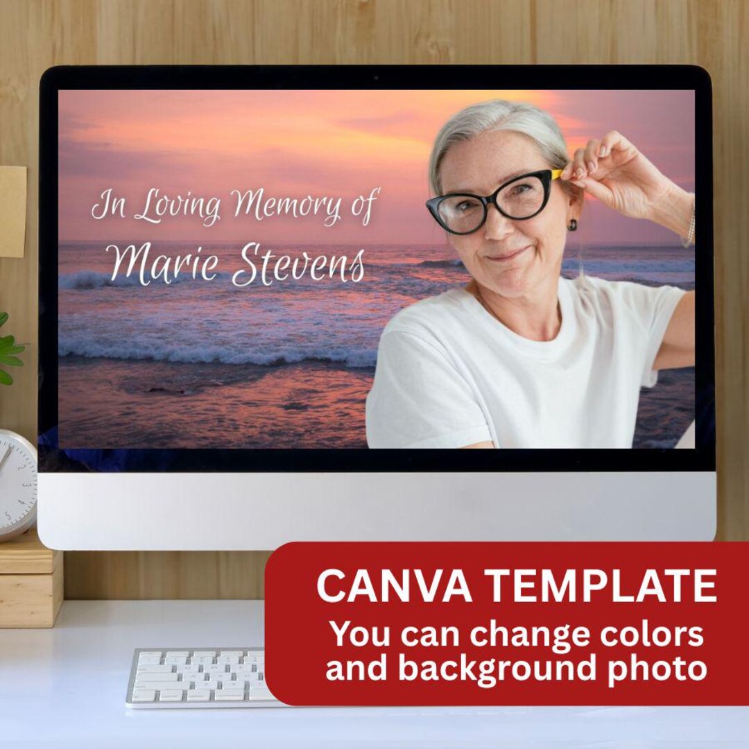 In Loving Memory Canva Template, Funeral Slideshow Template, Memorial ...