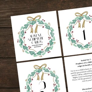 Atividades de Advento em Família, Cartões de Escrituras de Natal, Cartões com Versículos Bíblicos de Natal, Versículos de Advento para Imprimir, Tamanho de Impressão 3,25x3,25