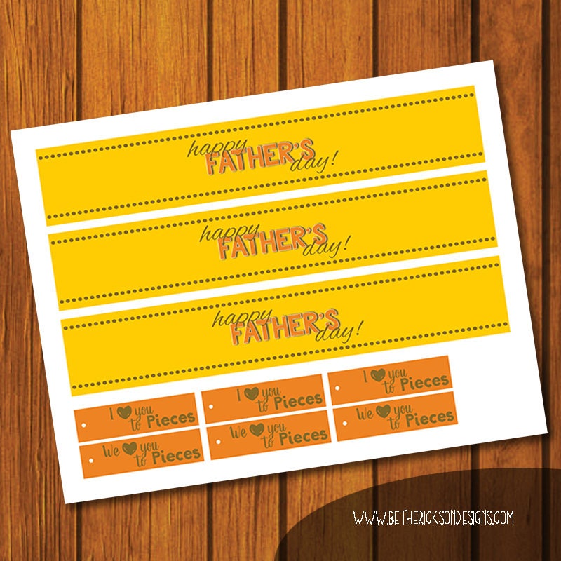 Mason Jar Printable Label / Father's Day / We Love You to - Etsy