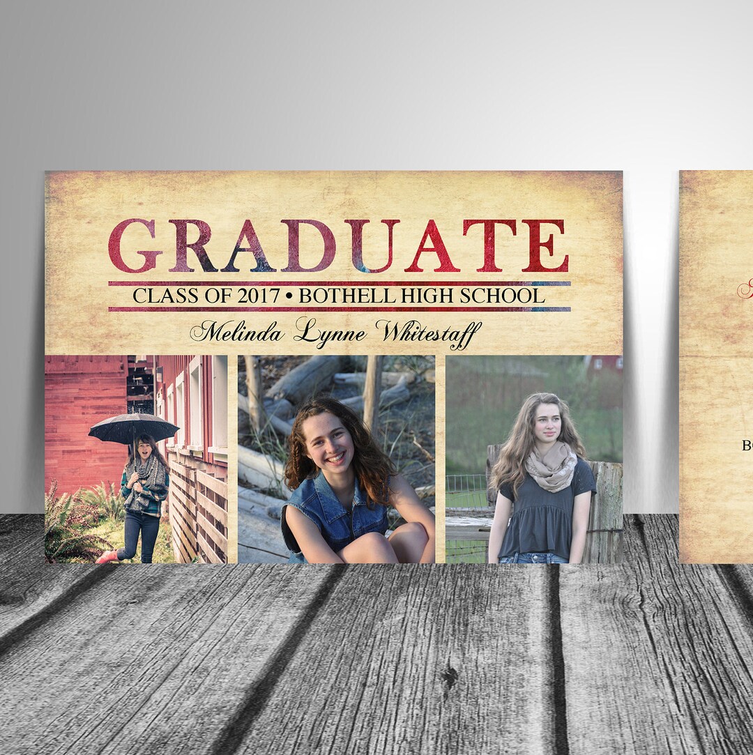 Graduation Announcement / Graduation / High School / Etsy