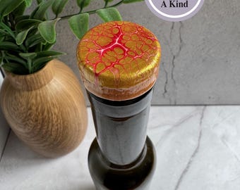 Hand Painted Wine Bottle Stopper, Bottle Stopper Art, Wine Stopper Pretty, Wine Cork Stopper, Small Bottle Cork Stopper, housewarming gift,