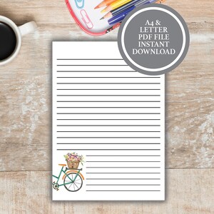 Printable Stationary Paper, Watercolor Stationery Printables, Stationery Paper Downloads, A4 Stationery, Letter Writing Stationery